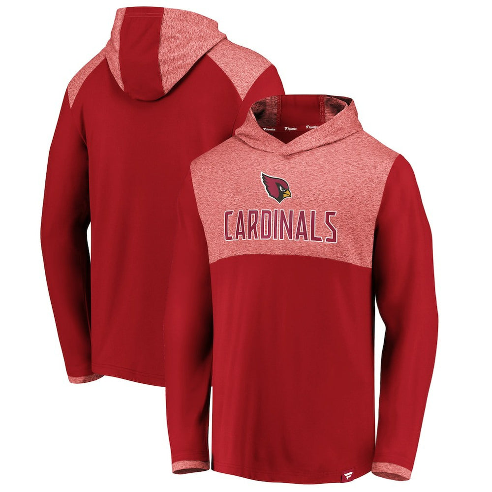 Iconic Marbled Clutch Hoodie Long Sleeve T-Shirt - Arizona Cardinals
