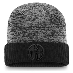 NHL Black Edmonton Oilers Fanatics Authentic Pro Travel & Training Cuffed Knit Hat