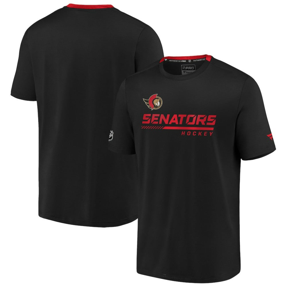NHL Black Ottawa Senators Fanatics Authentic Pro Locker Room Performance T-Shirt