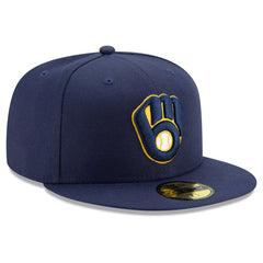 MLB Milwaukee Brewers New Era Home Authentic Collection On-Field 59FIFTY Fitted Hat