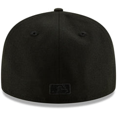 MLB Milwaukee Brewers New Era Black on Black 59FIFTY Fitted Hat