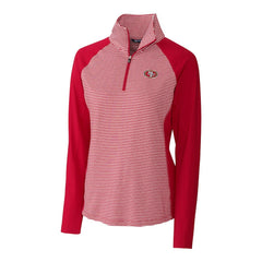Cutter & Buck Women's Forge Tonal Stripe Half-Zip Pullover Jacket - San Francisco 49ers