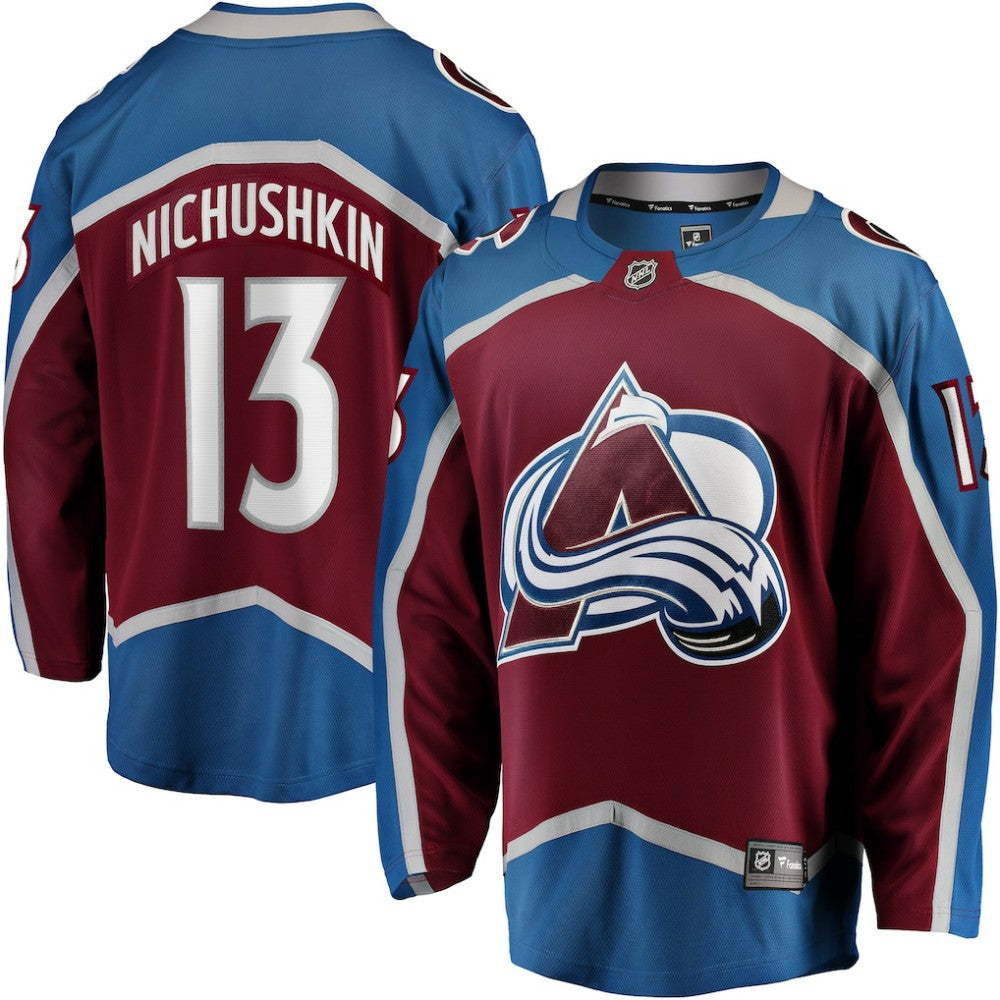 NHL Burgundy Valeri Nichushkin Colorado Avalanche Fanatics Breakaway Player Jersey