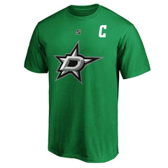 NHL Kelly Green Jamie Benn Dallas Stars Fanatics Authentic Stack Player Name & Number T-Shirt