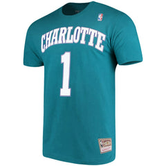 NBA Muggsy Bogues Charlotte Hornets Hardwood Classics Name & Number Player T-Shirt