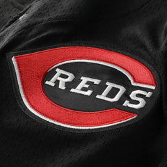 MLB Barry Larkin Cincinnati Reds Mitchell & Ness Cooperstown Collection Mesh Batting Practice Button-Up Jersey