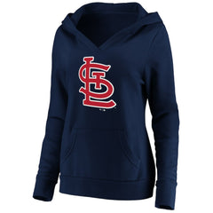 MLB St. Louis Cardinals Fanatics Women's Official Logo Crossover V-Neck Pullover Hoodie
