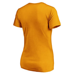 NHL Gold Nashville Predators Fanatics Women's Primary Logo V-Neck T-Shirt