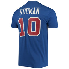 NBA Dennis Rodman Detroit Pistons Hardwood Classics Stitch Name & Number T-Shirt sale