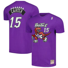 NBA Vince Carter Toronto Raptors Hardwood Classics Stitch Name & Number T-Shirt