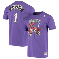 NBA Tracy McGrady Toronto Raptors Hardwood Classics Stitch Name & Number T-Shirt