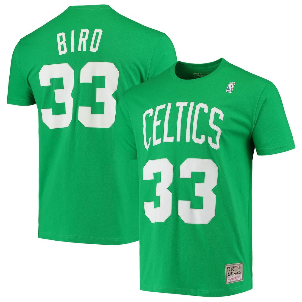 NBA Larry Bird Boston Celtics Hardwood Classics Stitch Name & Number T-Shirt