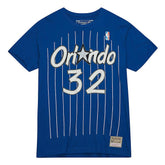 NBA Shaquille O'Neal Orlando Magic Hardwood Classics Stitch Name & Number T-Shirt