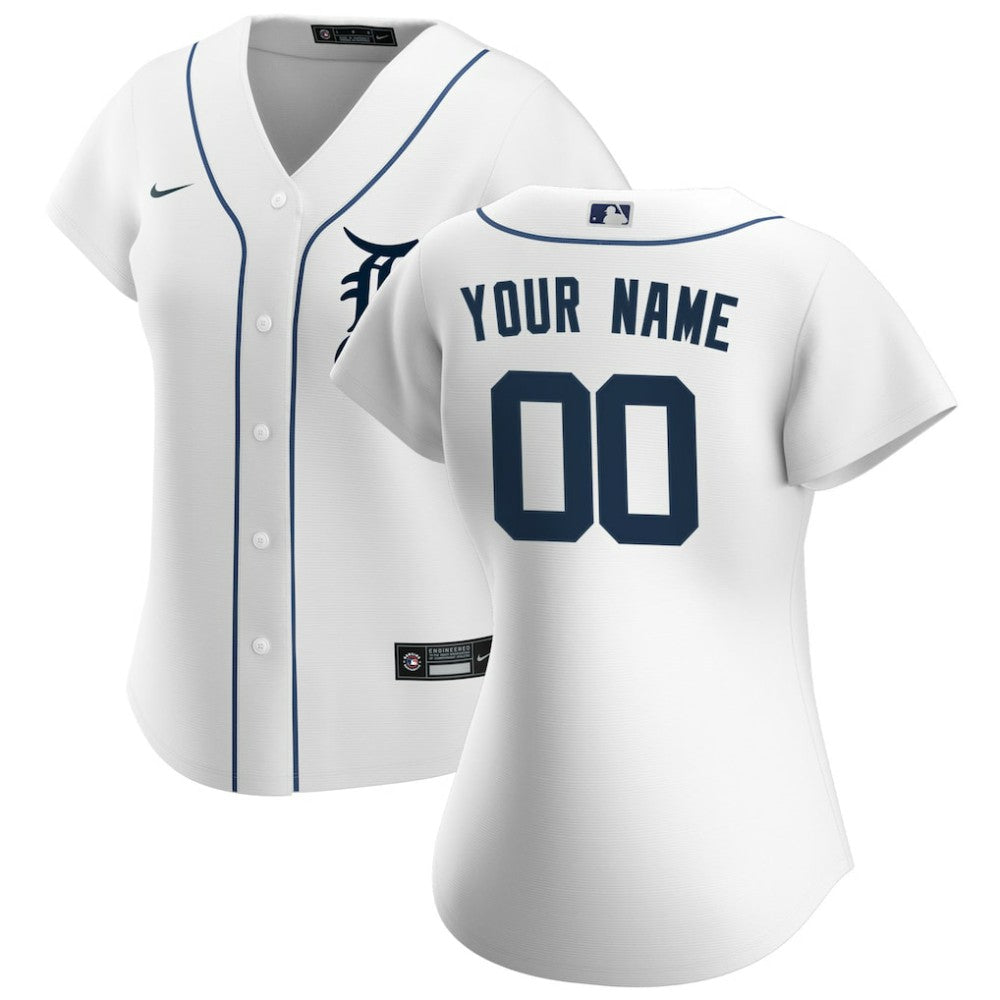 MLB Detroit Tigers Nike Women's Home Replica Custom Jersey