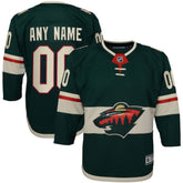NHL Green Minnesota Wild Youth Home Premier Custom Jersey