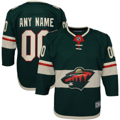 NHL Green Minnesota Wild Youth Home Premier Custom Jersey