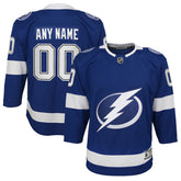 NHL Blue Tampa Bay Lightning Youth Home Custom Premier Jersey