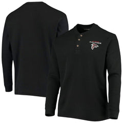 Dunbrooke Logo Maverick Thermal Henley Long Sleeve T-Shirt - Atlanta Falcons