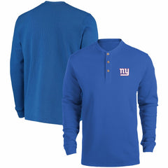 Dunbrooke Logo Maverick Thermal Henley Long Sleeve T-Shirt - New York Giants