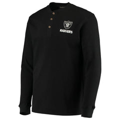 Dunbrooke Logo Maverick Thermal Henley Long Sleeve T-Shirt - Las Vegas Raiders
