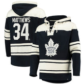 NHL Blue Auston Matthews Toronto Maple Leafs '47 Player Name & Number Lacer Pullover Hoodie