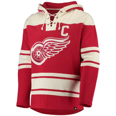 NHL Red Gordie Howe Detroit Red Wings '47 Retired Player Name & Number Lacer Pullover Hoodie