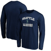 MLB Men's Navy Seattle Mariners Team Heart & Soul Long Sleeve T-Shirt