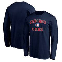 MLB Men's Navy Chicago Cubs Team Heart & Soul Long Sleeve T-Shirt