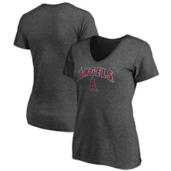 MLB Los Angeles Angels Fanatics Women's Team Logo Lockup V-Neck T-Shirt