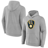 MLB Milwaukee Brewers Official Logo Fitted Pullover Hoodie