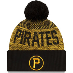 MLB Pittsburgh Pirates New Era Authentic Collection Sport Cuffed Knit Hat with Pom