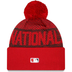 MLB Washington Nationals New Era Authentic Collection Sport Cuffed Knit Hat with Pom