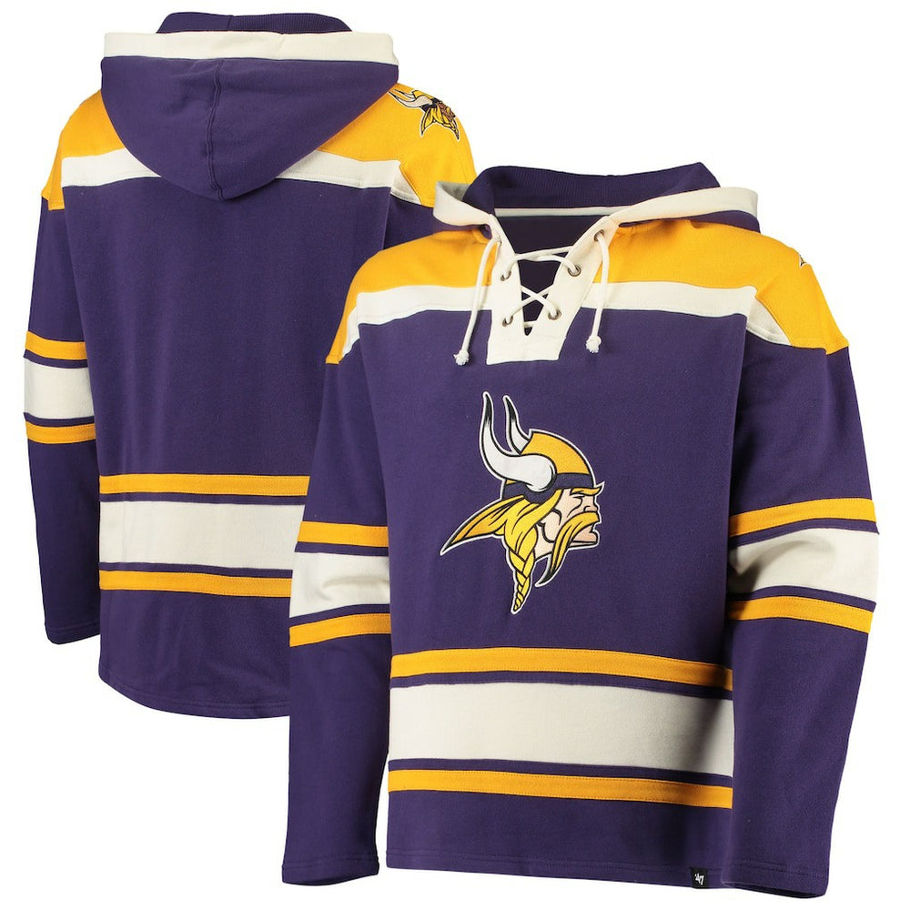 '47 Lacer V-Neck Pullover Hoodie - Minnesota Vikings