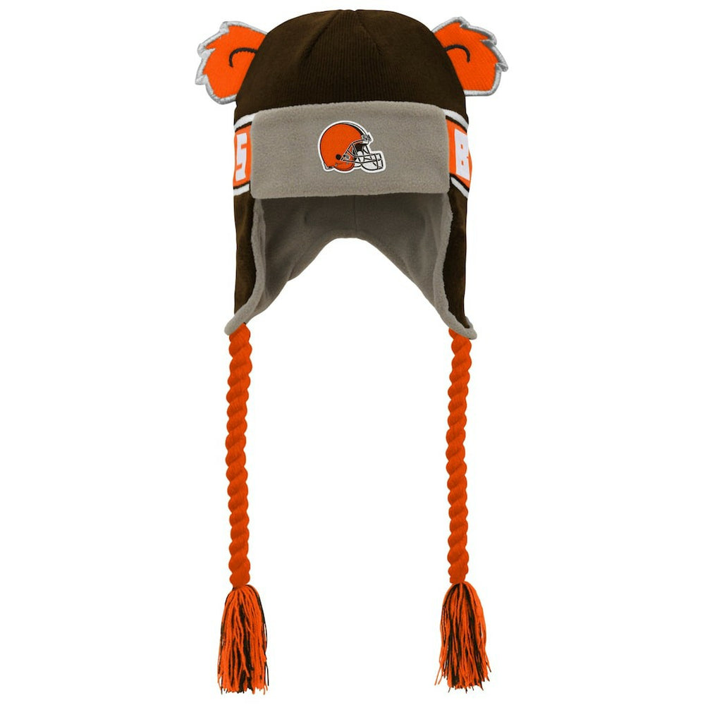 Preschool Wordmark Ears Trooper Knit Hat - Cleveland Browns