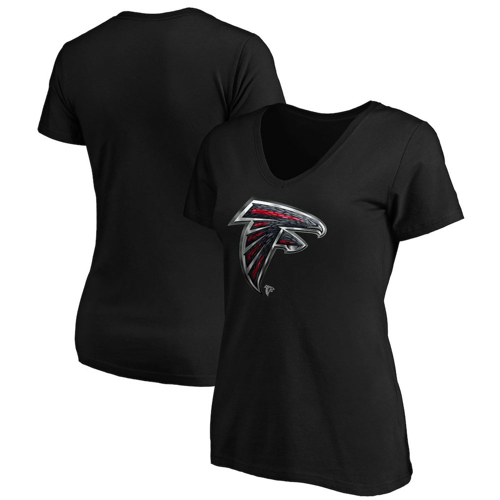 Women's Midnight Mascot Logo V-Neck T-Shirt - Atlanta Falcons