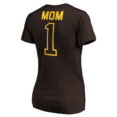 MLB San Diego Padres Women's #1 Mom Logo V-Neck T-Shirt