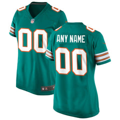 Women's Alternate Custom Game Jersey - Miami Dolphins