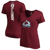 NHL Garnet Nathan MacKinnon Colorado Avalanche Women's Playmaker V-Neck T-Shirt