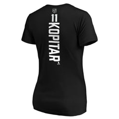 NHL Black Anze Kopitar Los Angeles Kings Women's Playmaker V-Neck T-Shirt