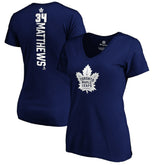 NHL Royal Auston Matthews Toronto Maple Leafs Women's Playmaker V-Neck T-Shirt
