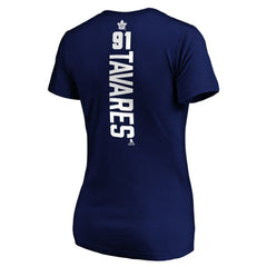 NHL Royal John Tavares Toronto Maple Leafs Women's Playmaker V-Neck T-Shirt