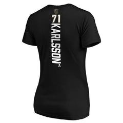 NHL Black William Karlsson Vegas Golden Knights Women's Playmaker V-Neck T-Shirt