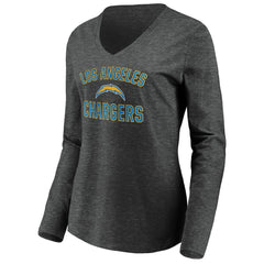 Women's Victory Arch Long Sleeve V-Neck T-Shirt - Los Angeles Chargers
