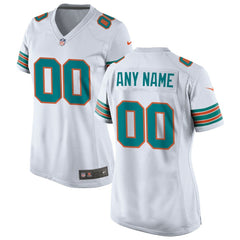Women's Alternate Custom Game Jersey - Miami Dolphins