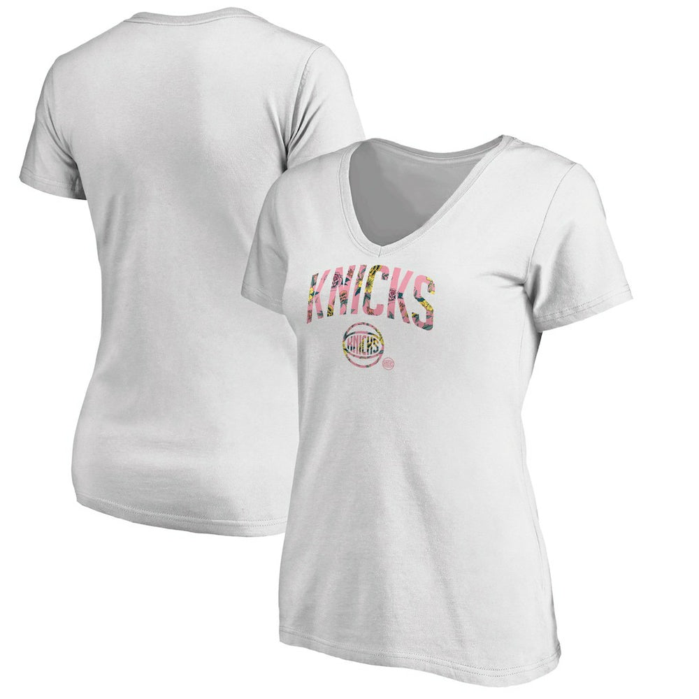 NBA New York Knicks Women's Floral Arch V-Neck T-Shirt