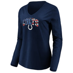 Women's Banner Wave V-Neck Long Sleeve T-Shirt - Indianapolis Colts