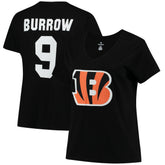 Joe Burrow Women's Plus Size Name & Number V-Neck T-Shirt - Cincinnati Bengals
