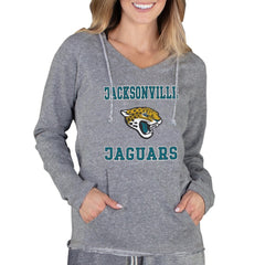 Concepts Sport Women's Mainstream Tri-Blend Raglan Hoodie V-Neck Top - Jacksonville Jaguars