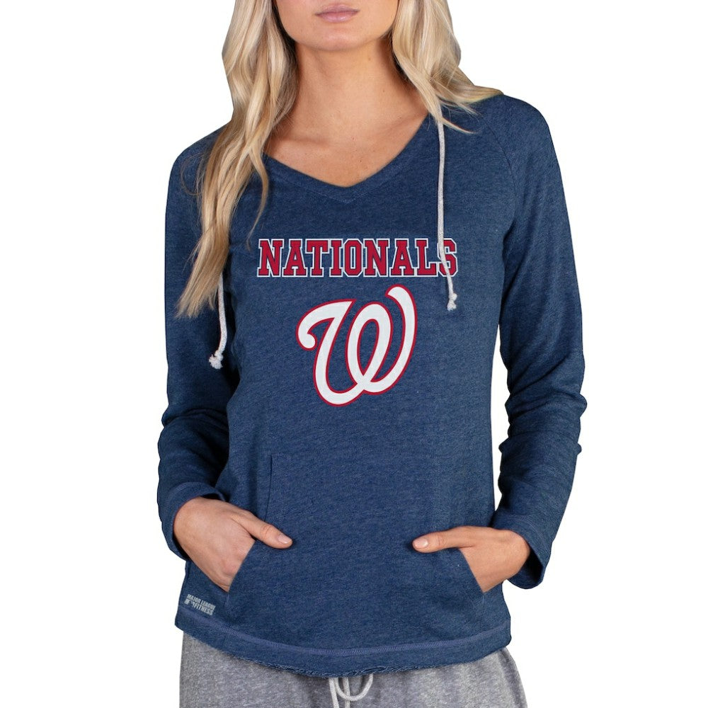 MLB Washington Nationals Concepts Sport Women's Mainstream Terry Long Sleeve Hoodie Top