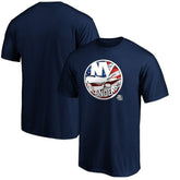 NHL Navy New York Islanders Banner Wave Logo T-Shirt